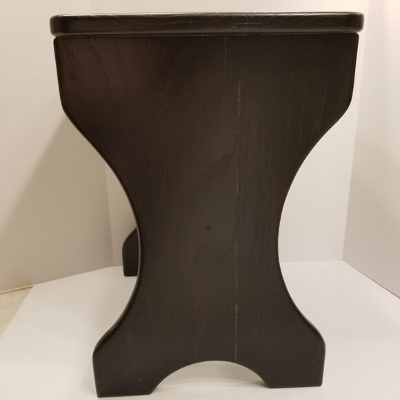 Alaska Native Indigenous Art Fur Leather Wood Footstool Authentic - Picture 5 of 17